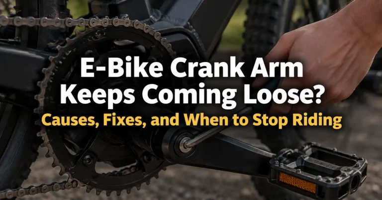 ebike crank arm keeps falling off