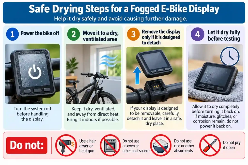 fogged ebike display