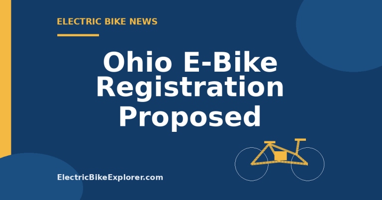 Graphic about Ohio Senate Bill 477's proposed e-bike registration and safety requirements
